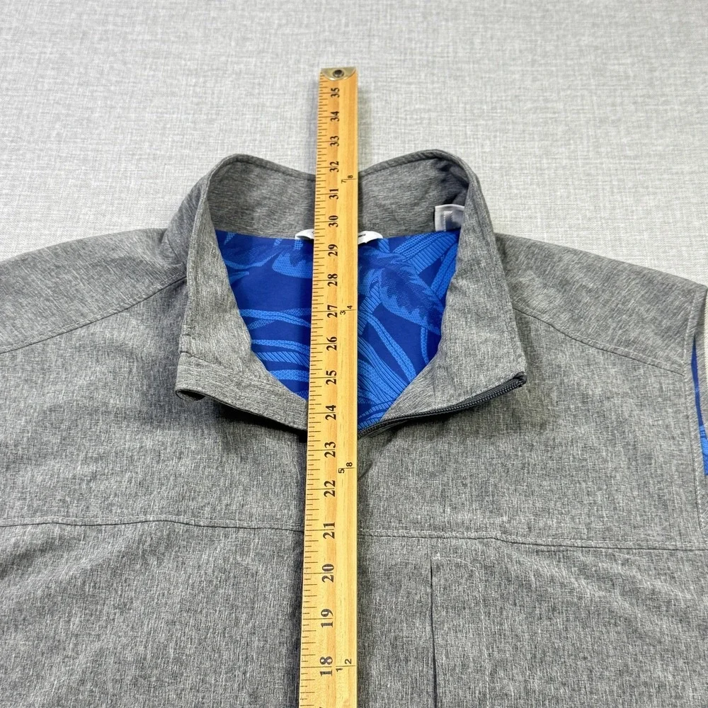 Tommy Bahama Island Active Windbreaker Jacket Vest Mens XL Gray Full Zip